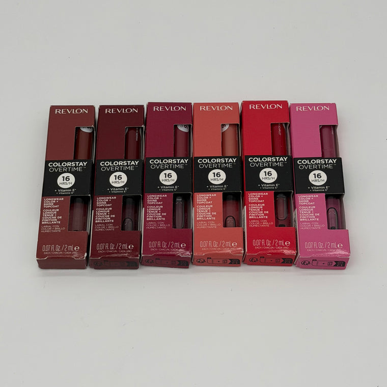 WHOLESALE REVLON COLORSTAY OVERTIME LIPCOLOR 0.07 OZ - ASSORTED COLORS - 72 PIECE LOT