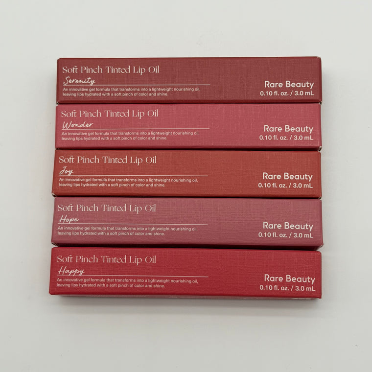 WHOLESALE RARE BEAUTY SOFT PINCH TINTED LIP OIL PACKAGE #2 - ASSORTED COLORS - 50 PIECE LOT