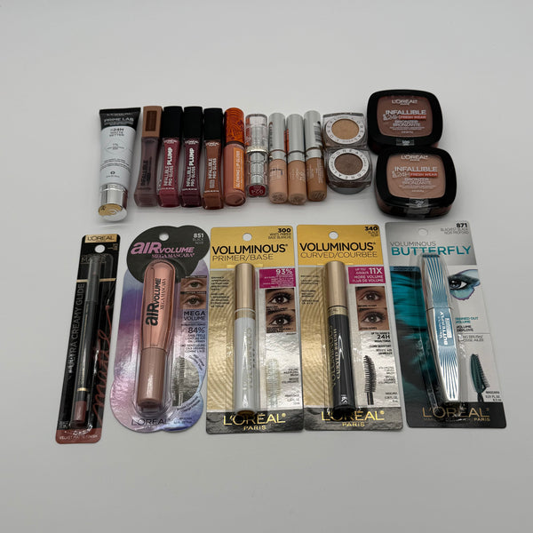 WHOLESALE ASSORTED LOREAL COSMETICS LOT BOXED - ASSORTED - 100 PIECE LOT
