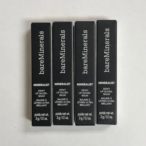 WHOLESALE BAREMINERALS DEWY LIP GLOSS BALM PACKAGE #1 - ASSORTED COLORS - 50 PIECE LOT