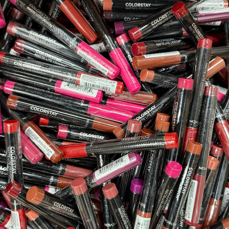 WHOLESALE REVLON COLORSTAY MATTE LITE CRAYON LIPSTICK - ASSORTED COLORS - 100 PIECE LOT