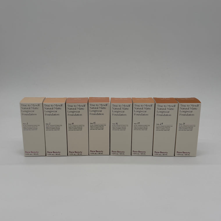 WHOLESALE RARE BEAUTY TRUE TO MYSELF NATURAL MATTE LONGWEAR FOUNDATION 1 OZ - ASSORTED COLORS - 48 PIECE LOT
