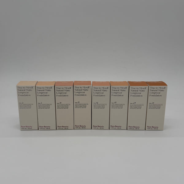 WHOLESALE RARE BEAUTY TRUE TO MYSELF NATURAL MATTE LONGWEAR FOUNDATION 1 OZ - ASSORTED COLORS - 48 PIECE LOT