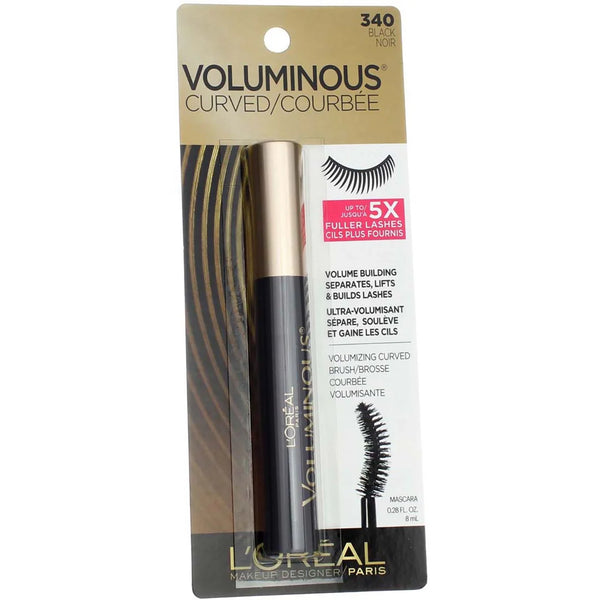 WHOLESALE LOREAL VOLUMINOUS VOLUMIZING CURVED BRUSH MASCARA 0.28 OZ - BLACK 340 - 72 PIECE LOT