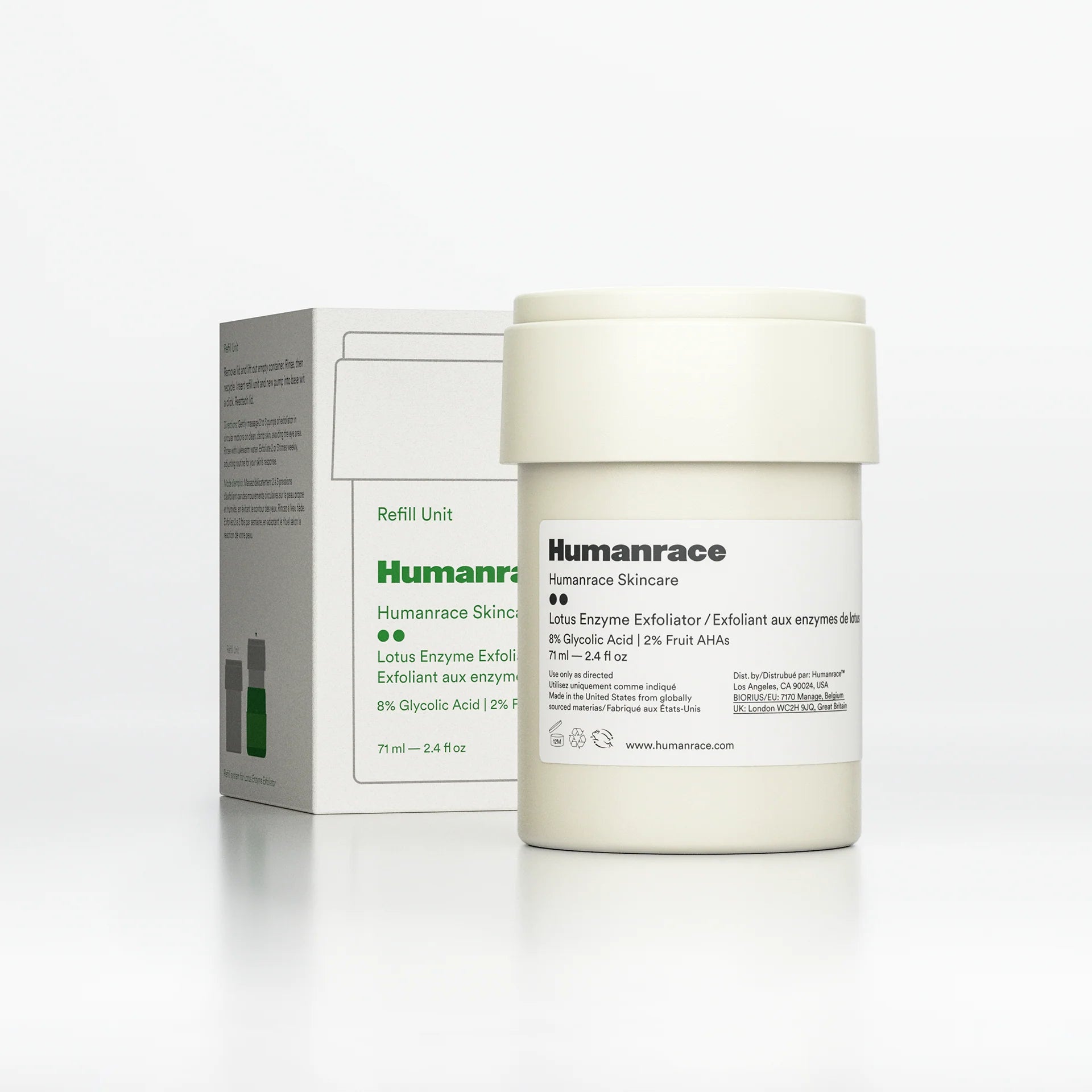 WHOLESALE HUMANRACE SKINCARE LOTUS ENZYME EXFOLIATOR REFILL UNIT 2.4 OZ - 48 PIECE LOT