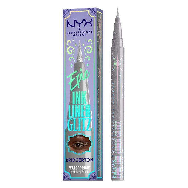 WHOLESALE NYX BRIDGERTON ROYAL EPIC LINER GLITZ 0.03 OZ - GITZED IN SILVER - 72 PIECE LOT