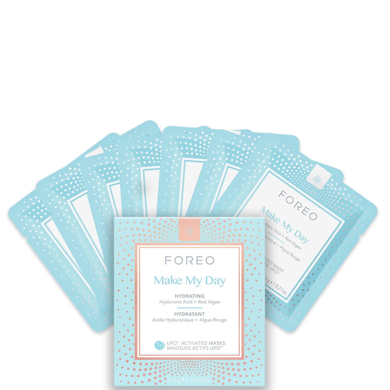 WHOLESALE FOREO MAKE MY DAY HYDRATING UFO ACTIVATED MASKS - 7 COUNT - 48 PIECE LOT