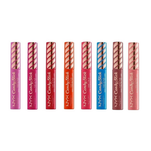 WHOLESALE NYX CANDY STICK GLOWY LIP COLOR 0.25 OZ - ASSORTED COLORS - 100 PIECE LOT