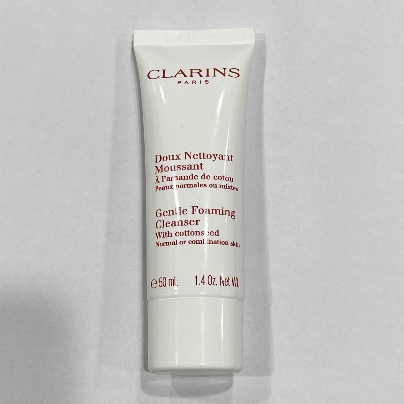 WHOLESALE CLARINS GENTLE FOAMING CLEANSER WITH COTTONSEED TRAVEL SIZE 1.4 OZ - 50 PIECE LOT