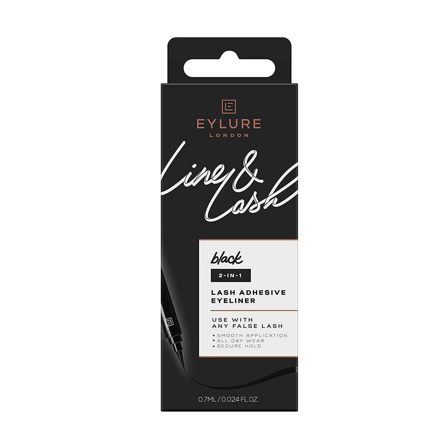 WHOLESALE EYLURE LINE & LASH BLACK 2-IN-1 LASH ADHESIVE PEN 0.024 OZ - 72 PIECE LOT