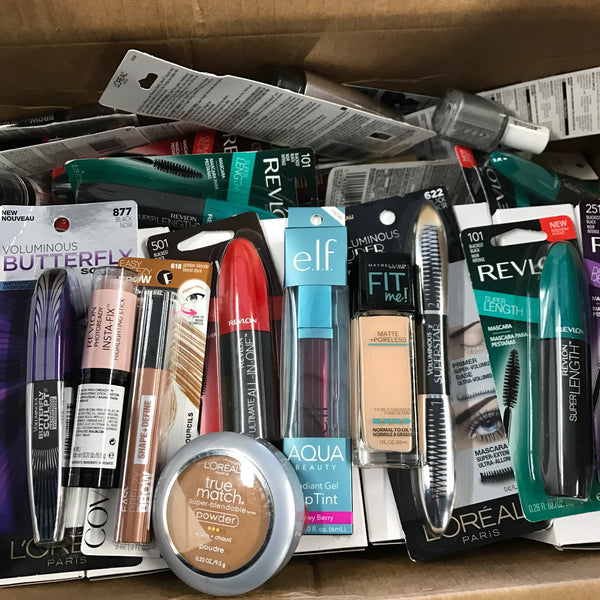 Wholesale Lot Of 100 Name Brand Makeup - CoverGirl, Maybelline, L'Oreal & More